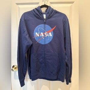 Navy blue NASA sweatshirt Size M Zipper